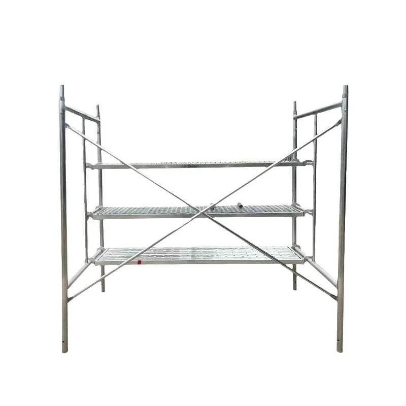 New Arrival Industrial Design Style Ladder Factory Built Steel Pipe Galvan Metal Scaffoldings for Construction Usage