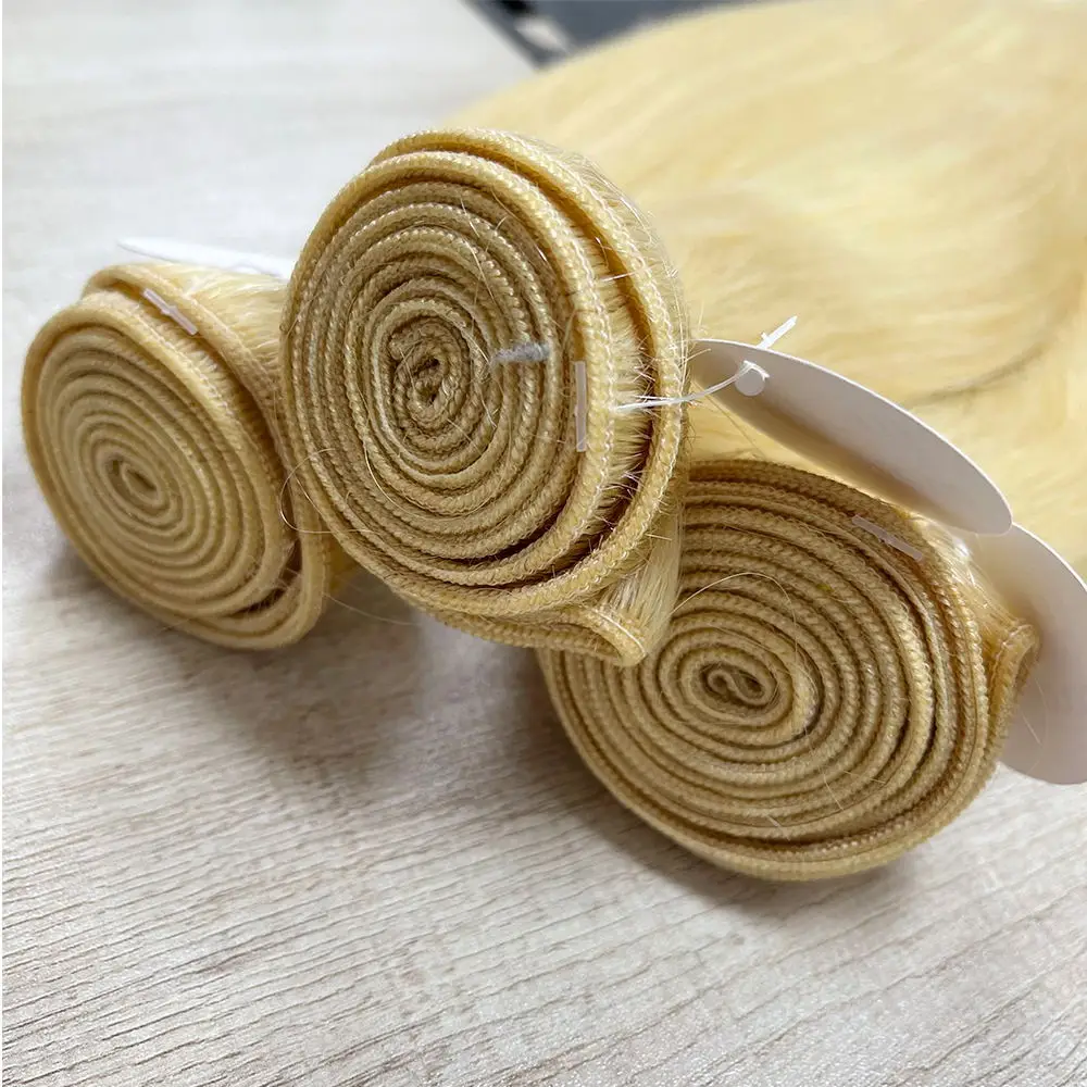 Raw Russian 613 Virgin Hair Weave Bundles Vendor,Unprocessed Human Hair 613 Blonde Hair Bundle,Cuticle Aligned Human Virgin Hair