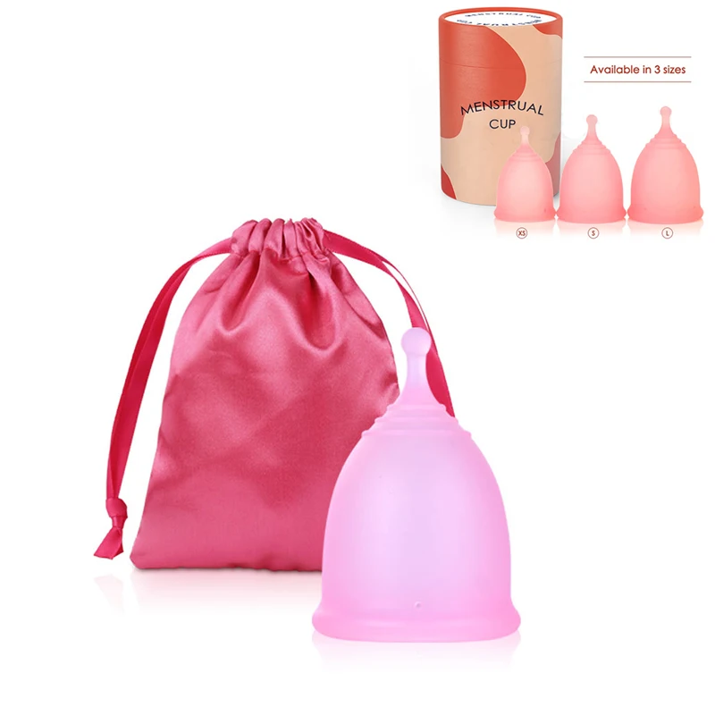 Hot sale medical silicone menstrual cup menstrual cup sterilizer have 3 sizes lunette menstrual cup