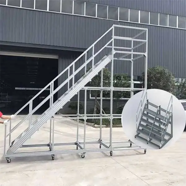 Industrial stepping platform climbing ladder industrial platform step ladder