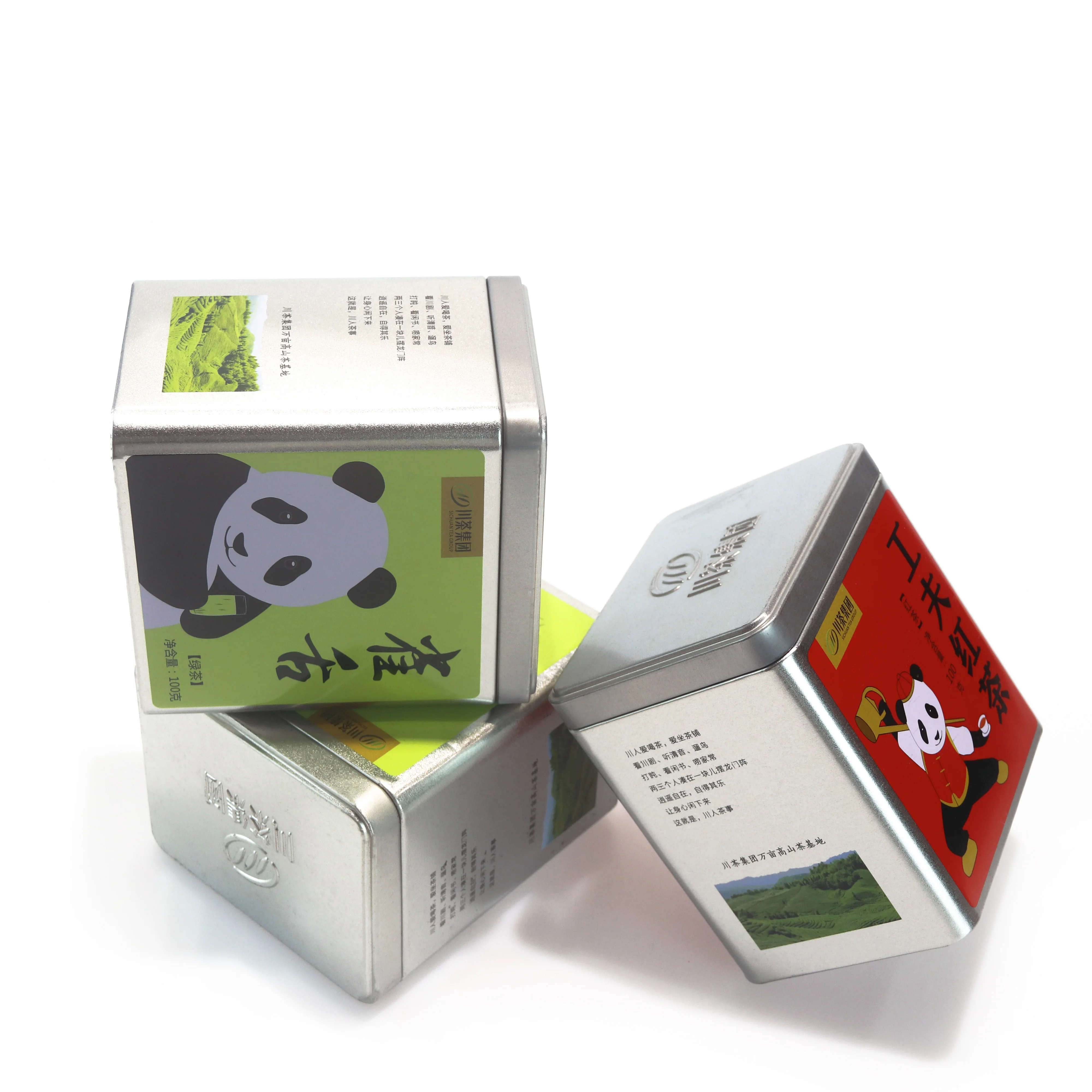 Plant  sale Small Metal Box Square Tea Tin