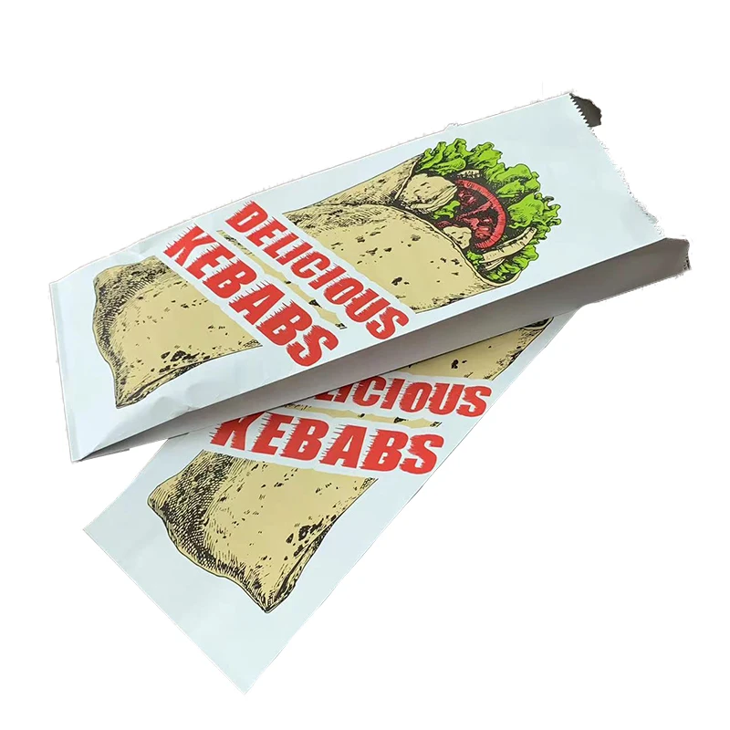 Eco-friendly Aluminum Foil Lined Paper Bag For Chicken Fast Food Packaging Hot Food