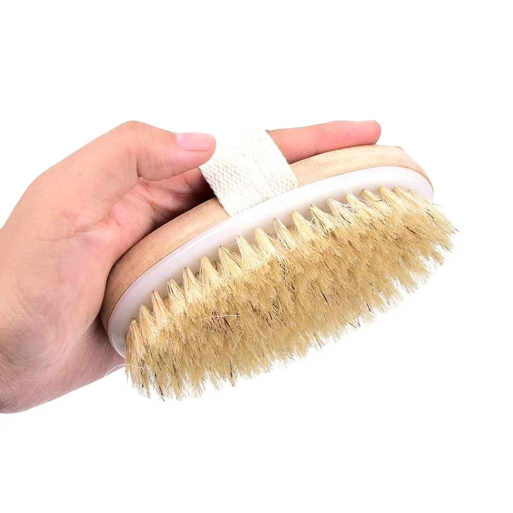 Factory hot sale handle bath bristle brush/bath brush/rub bath rub back brush dry brush through meridian bristle brush