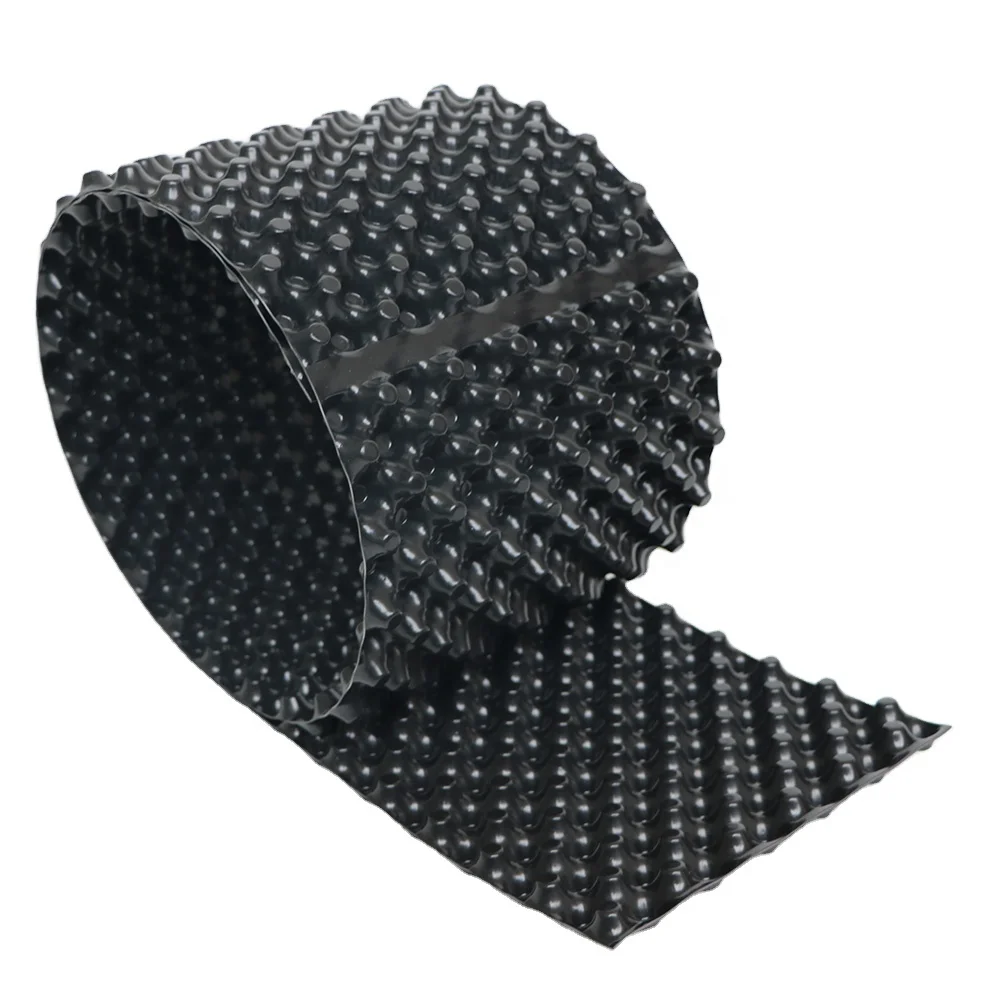 HDPE double side new outer wall underground highway  subway  airport plastic drainage board green roof  dimple strip sheet