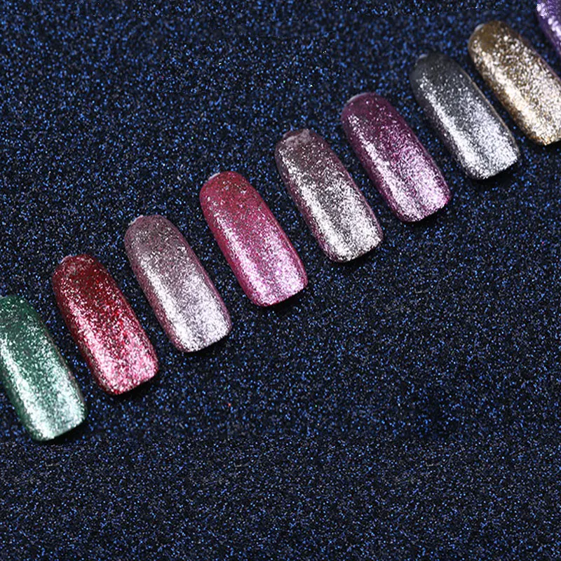 Factory supply manicure products oem lasting shine no yellowing glitter powder gel soak off color platinum UV gel nail polish