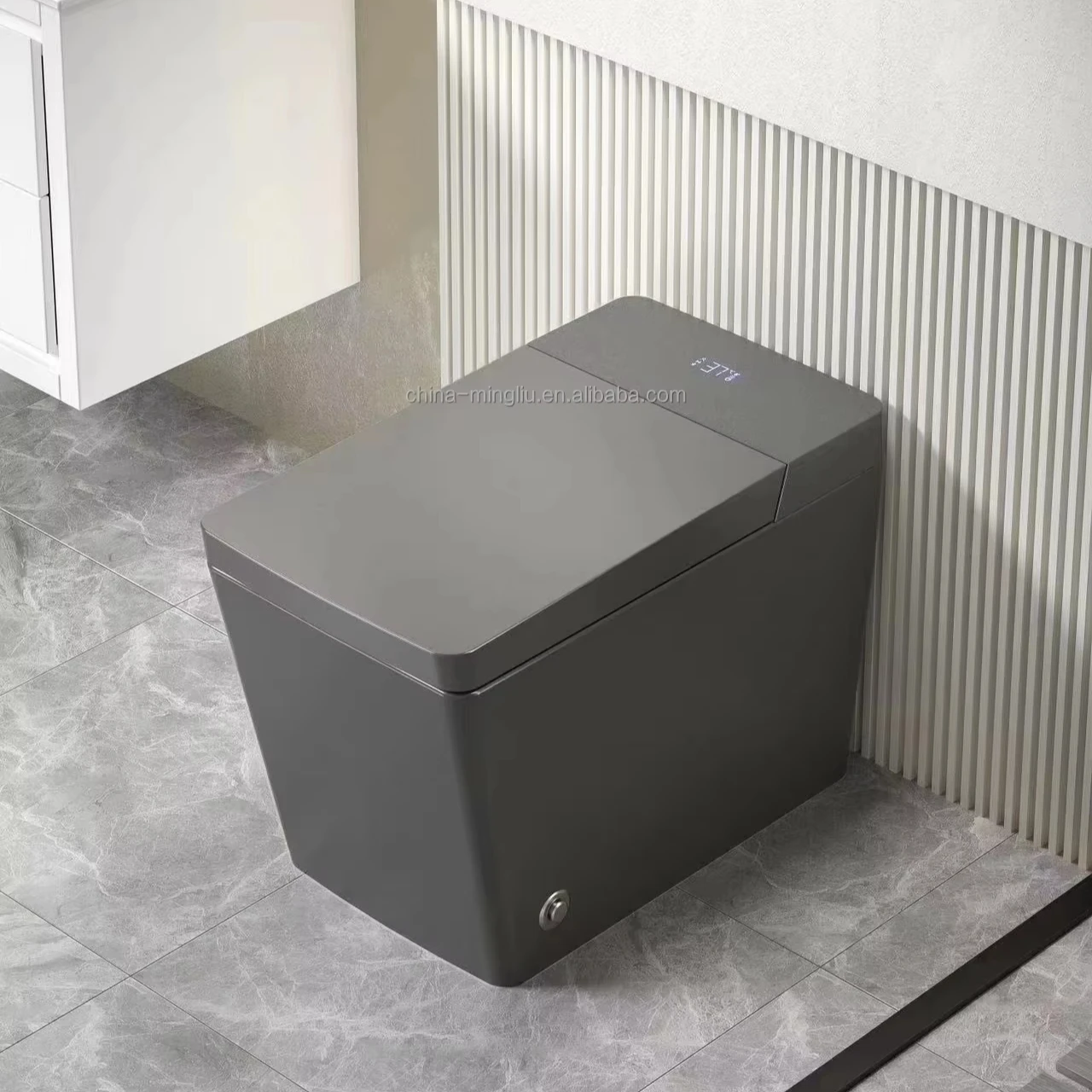 Modern Home Design Black Smart Toilet Business Room Smart Display Clamshell Toilet Mini-suite Bathroom Smart Flush Toilet