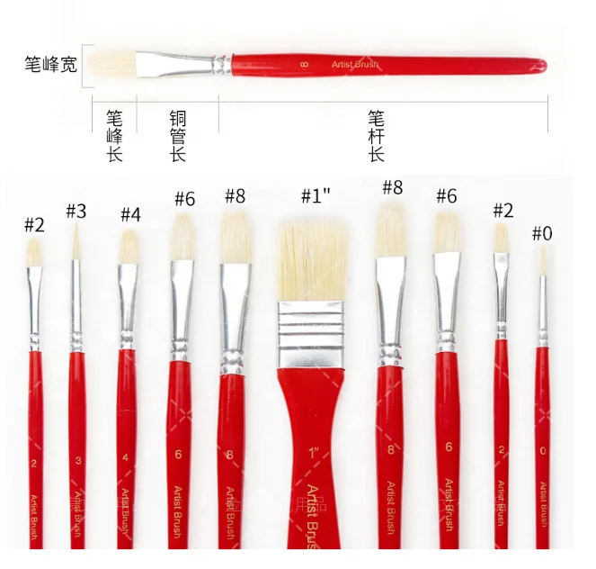Portable Paint Brush Set Acrylic Artist Brush Watercolor Paint Artist Brush With Canvas Bag