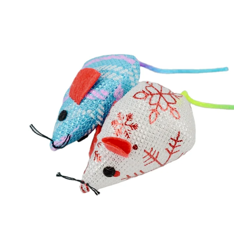 Factory Wholesale Cotton Cat Toy Funny Soft Small Interactive Cat Toys Mouse for Indoor Cats Kitten Play