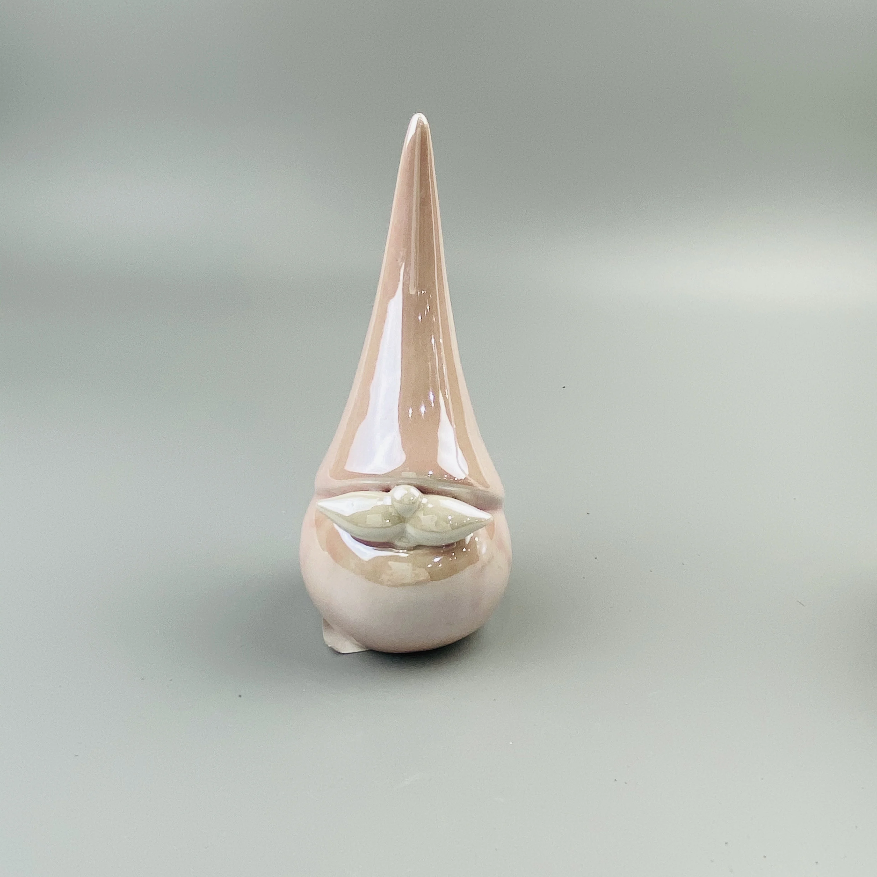 Customized cute design pink porcelain long hat santa claus