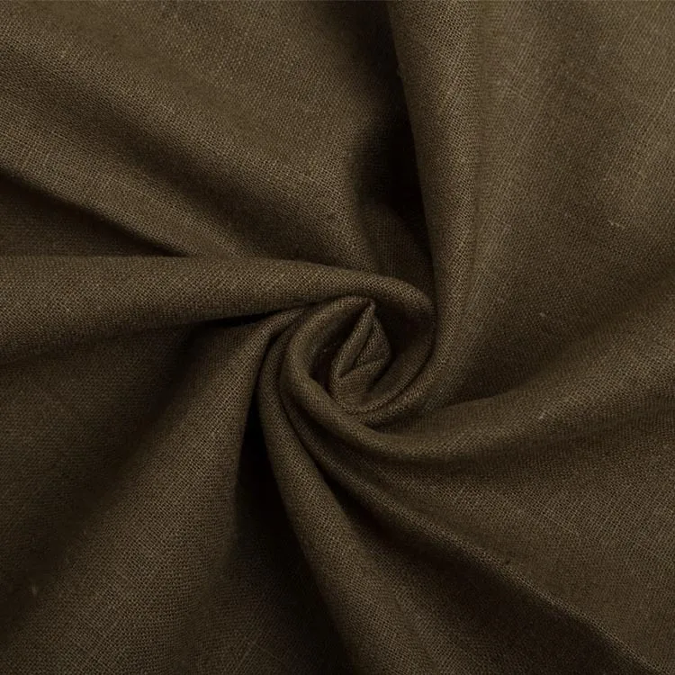 Cheap high quality customized soft clothing fabrics woven linen cotton 55% linen 45% cotton linen/cotton fabric for clothes