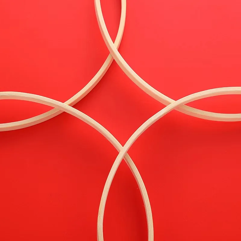 Teforeco Wedding decoration custom made dreamcatcher craft circle frame baby mobile wood frame, wooden bamboo hoop rings