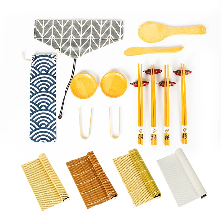 Commercial Maker Promaster Associates Ltd High Quality With Bazooka Equipment Delamu Bamboo Sushi Making Kit Set For Beginners