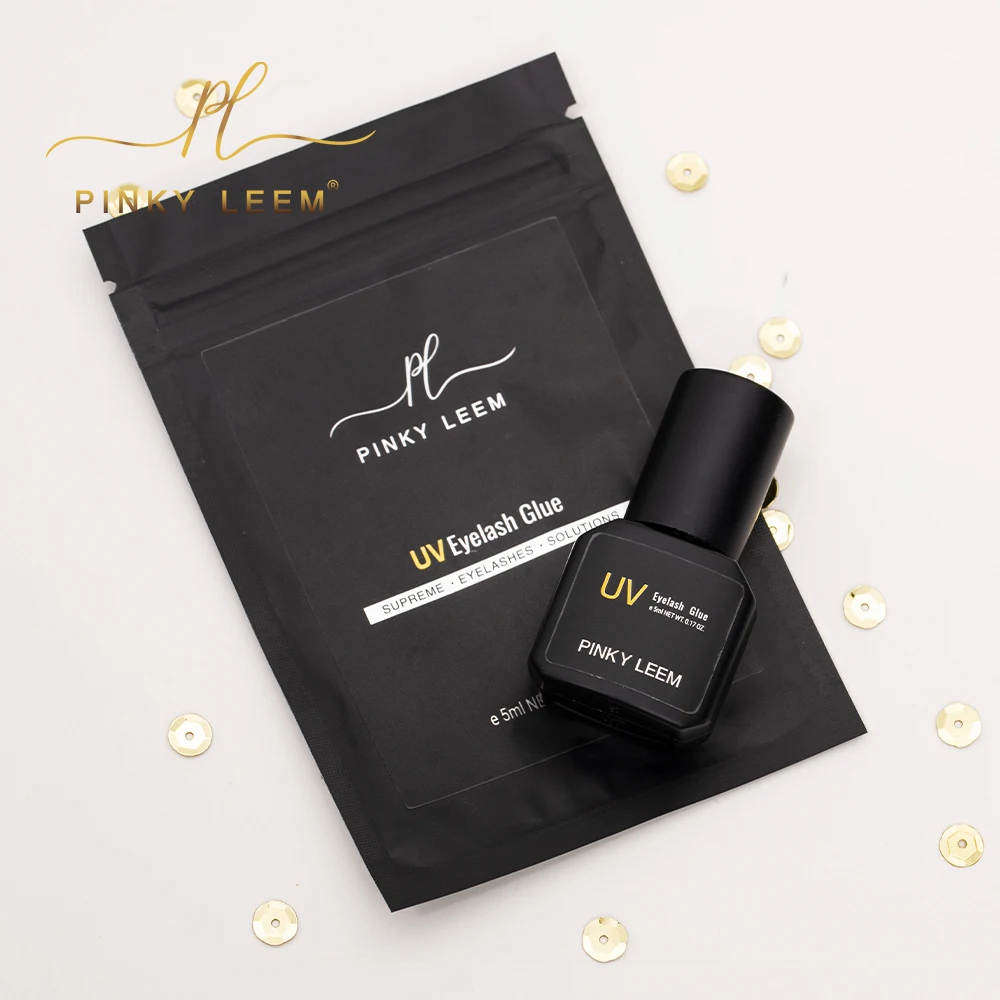 Pinky leem Wholesale Microwave UV LED Eyelash Extension Glue with Private Label UV Lash Glue Uv Glue Eyelash