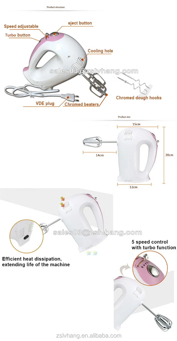 Commercial and Household Hand Mixer Electric High-quality Kitchen Appliance with Customized Package