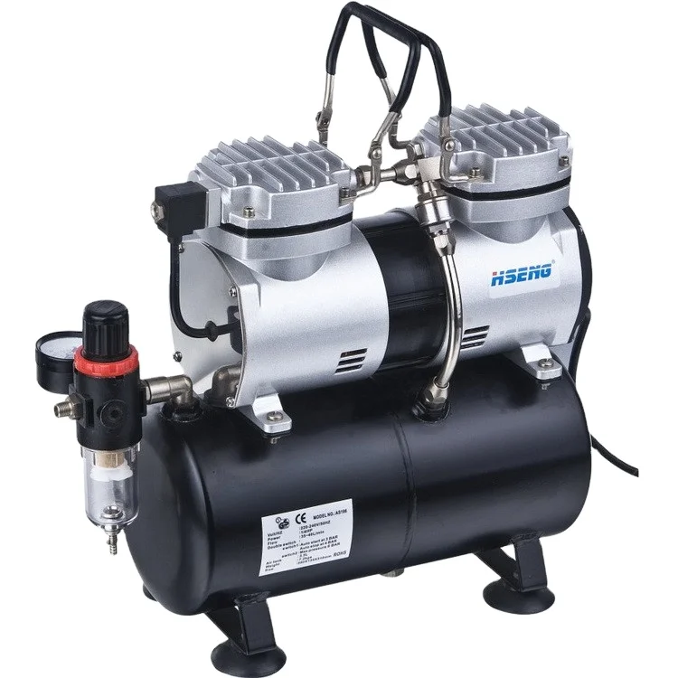 
HSENG Аэрограф компрессор спрей для татуировок тела Аэрограф с воздушным баком 