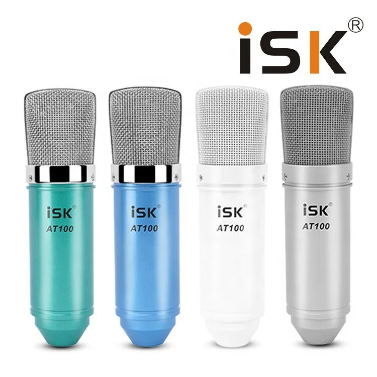 Студийный конденсаторный микрофон ISK AT100 для компьютерной записи и представлений караоке с
