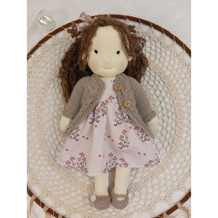 New handmade dolls for girls infant baby birthday gift handmade rag dolls for home blonde long hair with clothing in 12 inches