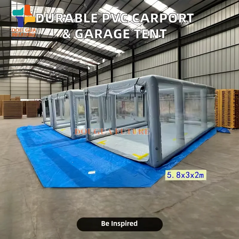 Outdoor Transparent Pvc Inflatable Car Cover Portable Car Shield Bubble Tent Inflatable Garage For Car Cover And Storage