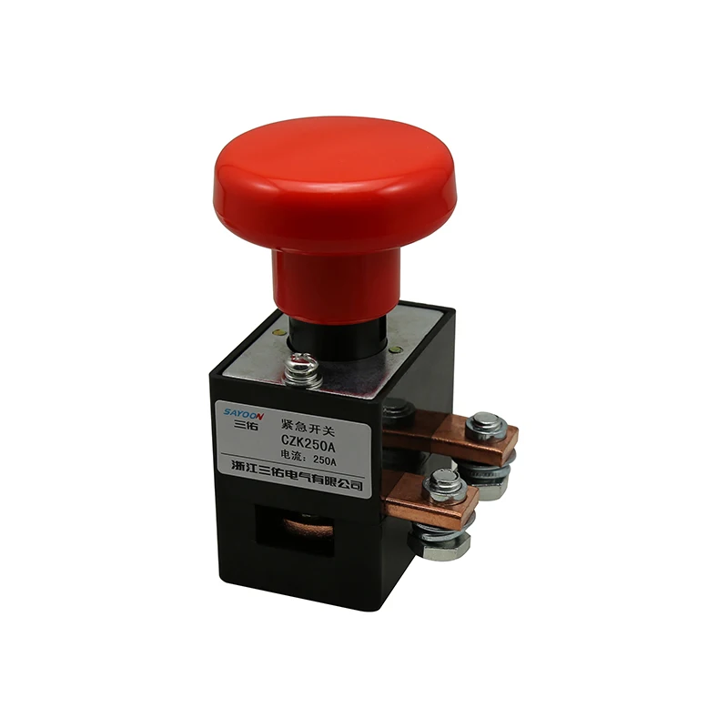 Экстренный переключатель SAYOON CZK250A/ ZJK250A/ ED250A, переключатель аварийной остановки для различных электрических двигателей автомобиля, кнопочный переключатель