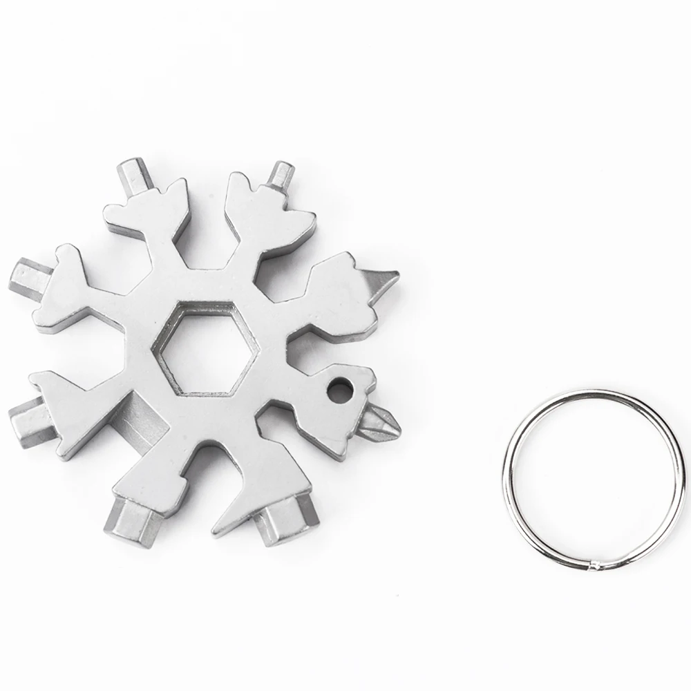 Multi function portable king ring pocket snowflake screwdriver wrench hex key set tool