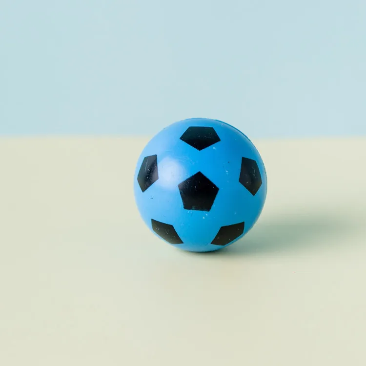 Novelty promotion gift multi-colored rubber 45mm soccer custom print bouncy balls