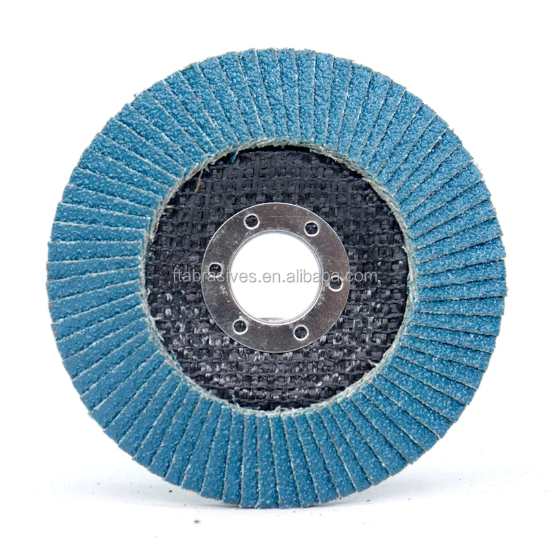 115mm  zirconia flap disc with natural fibre compound backing plate for grinding metals and stainless steel