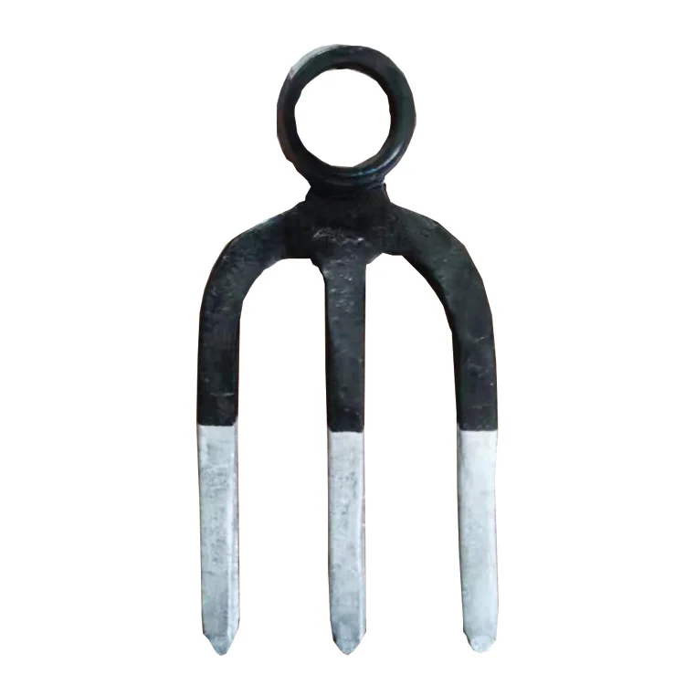 Hardened Agricultural Three-pronged Fork Hoe Rake Solid Wood Long Handle Farm Tools Gardening Fork