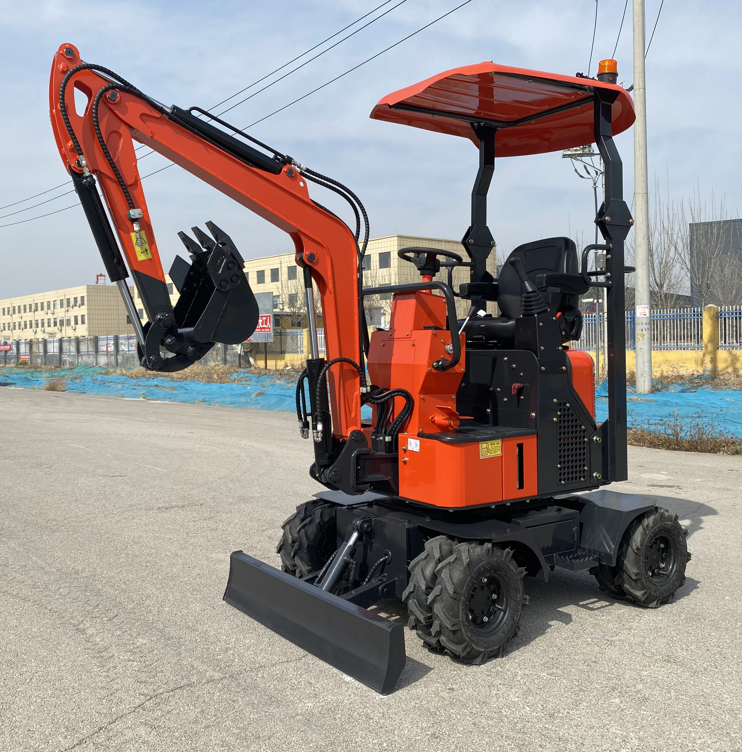 china 1200kg wheel excavator for sale good quality 6 tons excavator digger machine shandong excavator