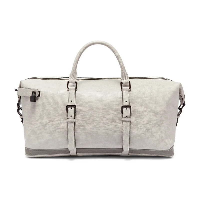 Supplier custom Canvas Leather Travel Tote Handbag Weekend Bag