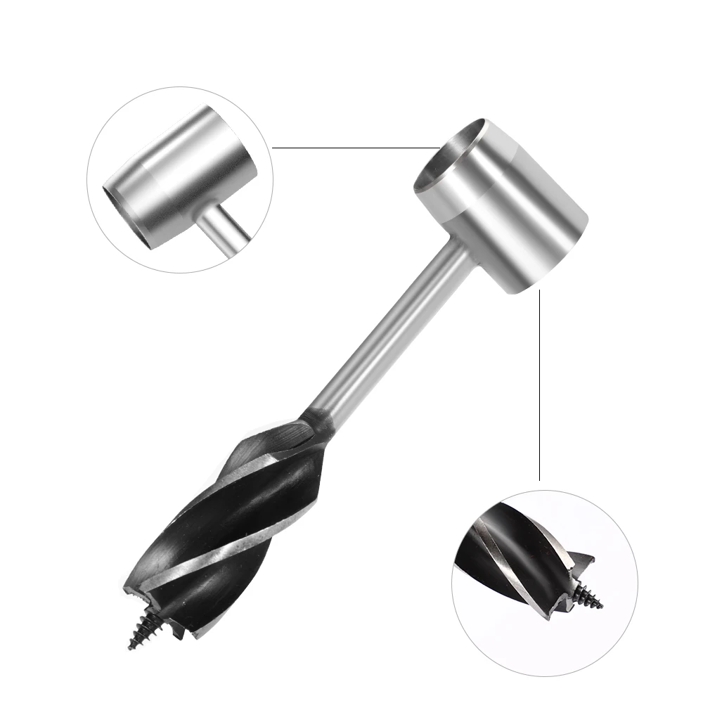 Bushcraft Survival Manual Auger Drill Bit  Scotch Eye Wood Drill Peg Manual Hand Auger for Camping Shelter Building