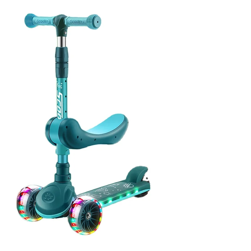 Wholesale High quality of 3 wheel stand up kids scooter Printing straight rod children scooter