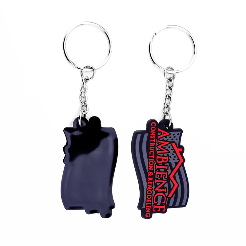Custom Shaped Logo 3D 2D Soft PVC Key Chain Holder Rubber Silicone Animal PVC Keychain Make Rubber PVC Key Chain
