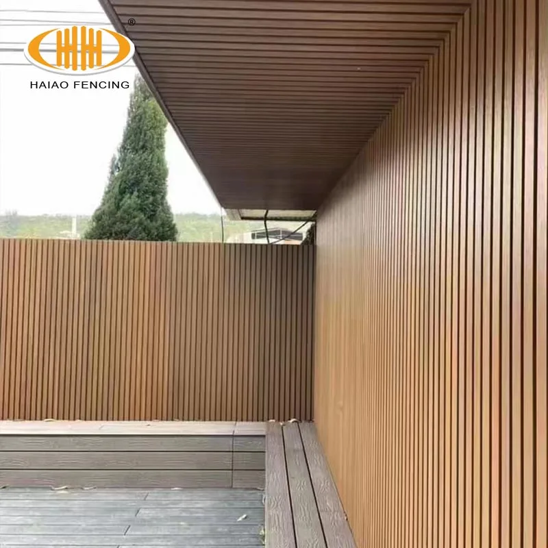 Cheap 10 feet high wpc fence and decking wood plastic composite fence panels for USA