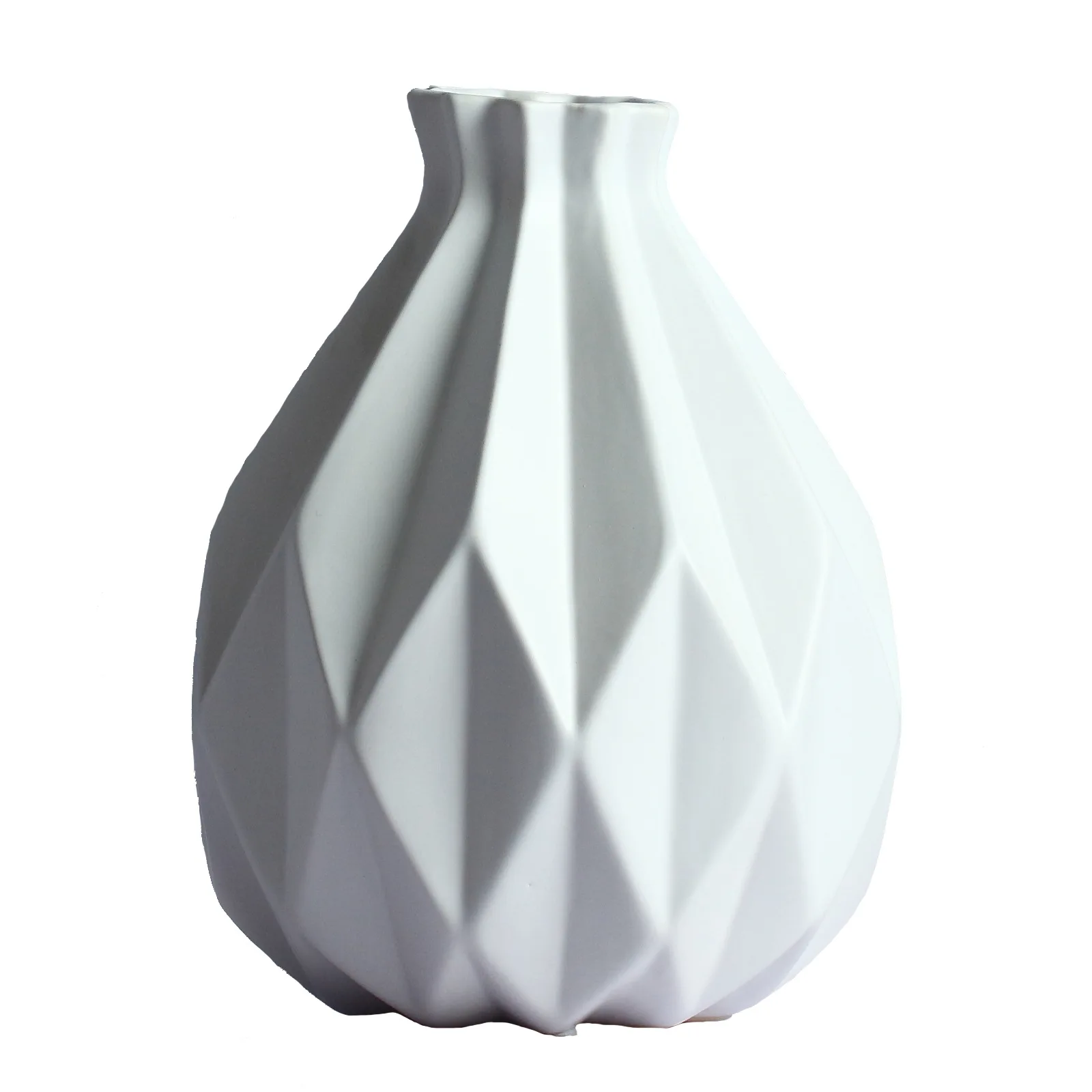 
Origami rhombic ceramic vase handicraft ornaments home decoration light luxury matte living room vase ornaments 
