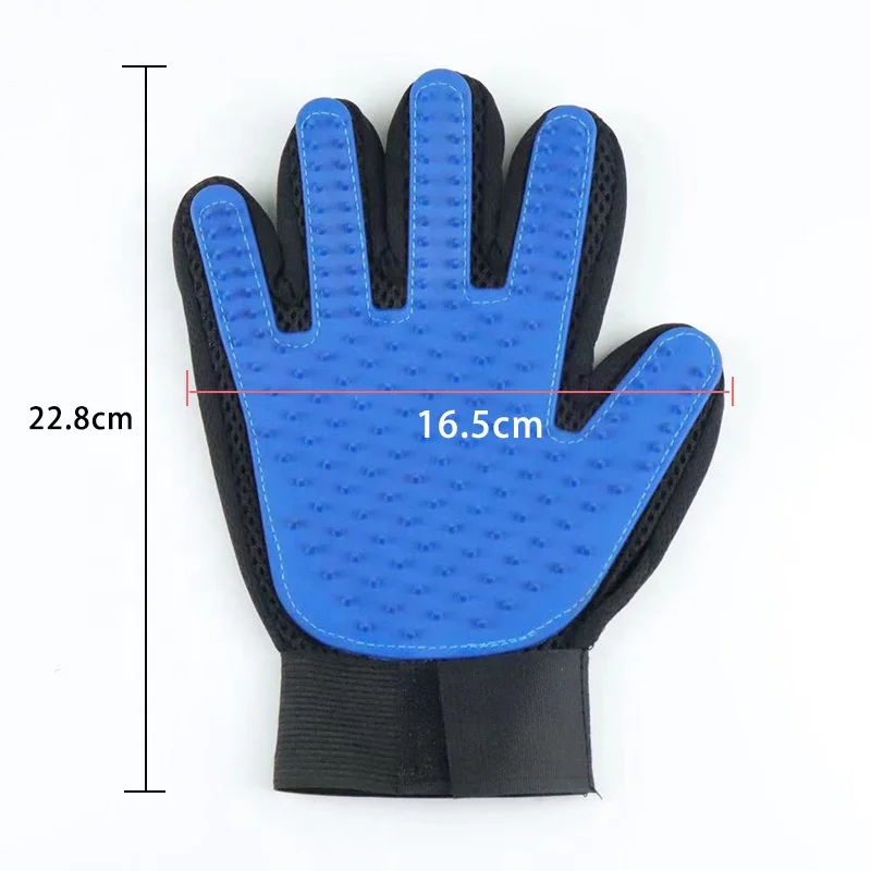 
Hefei SY Silicone Tips Pet Dog Grooming Glove Gentle Deshedding Brush Massage Gloves and Efficient Pet Hair Remover Mitt 