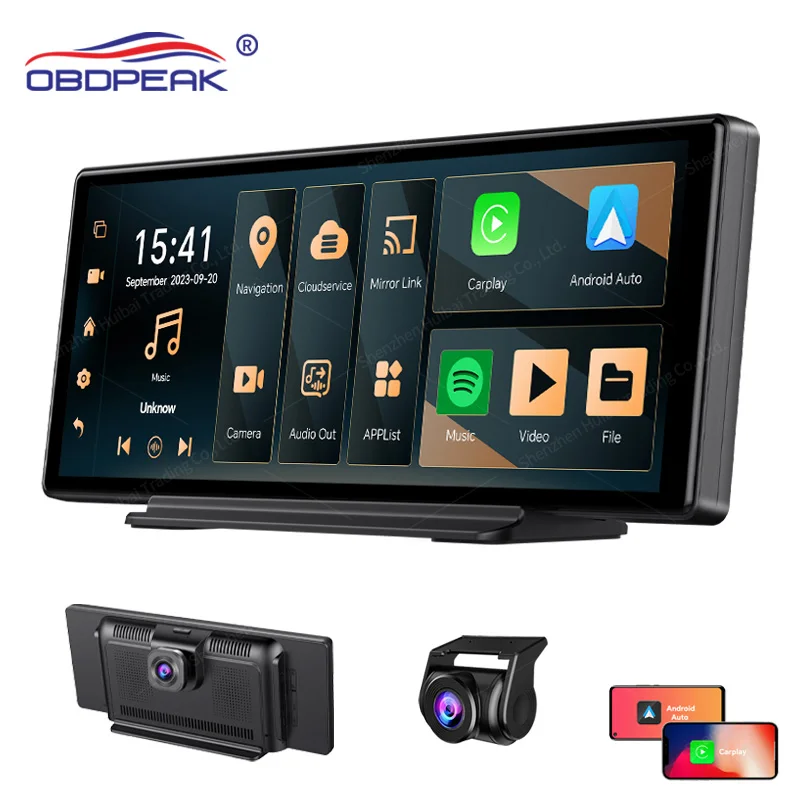 K50 4G+64G 10.26 4G Android 13 AI Screen GPS Navigation Carplay Android AUTO Dual Lens Dash Cam Rear View Mirror Video Recorder