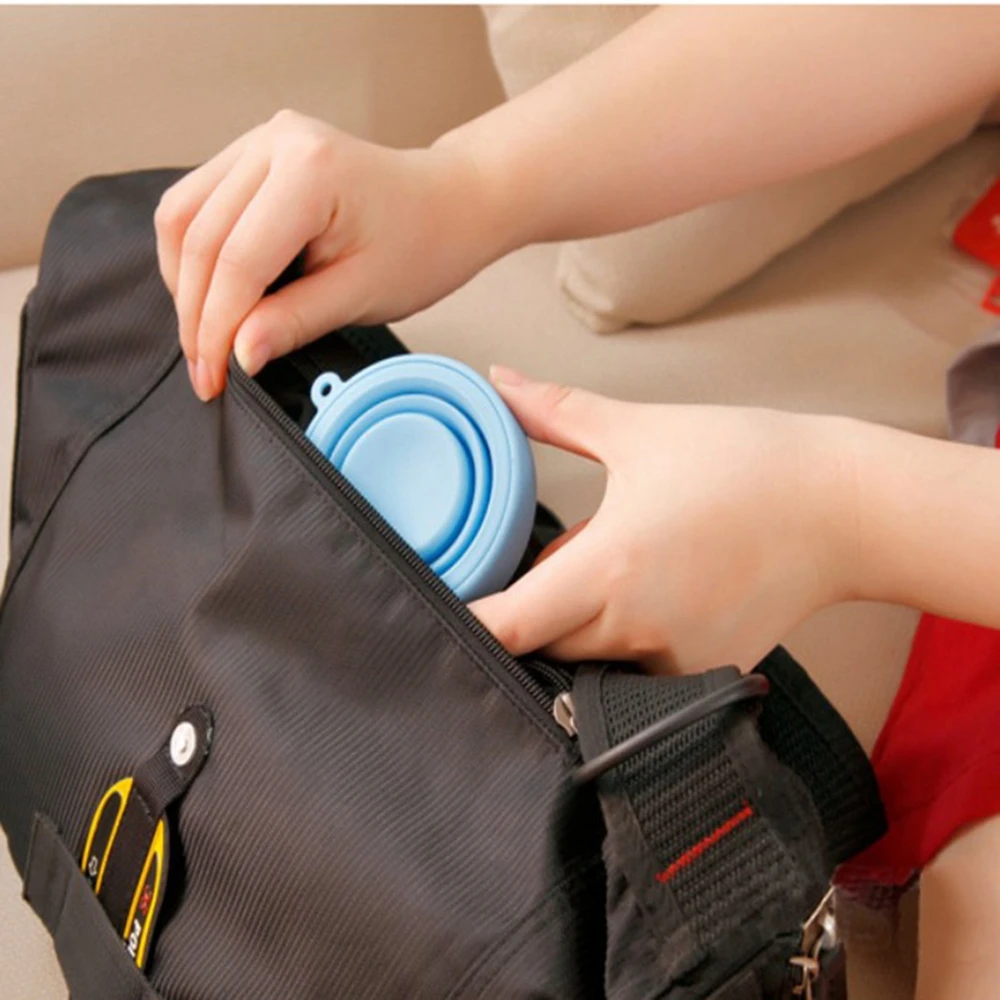 Portable Solid Color Silicone Water Cups Folding Gargle Cup for Outdoor Drinkware Tools Teacup Coffee Cups Travel Accessories
