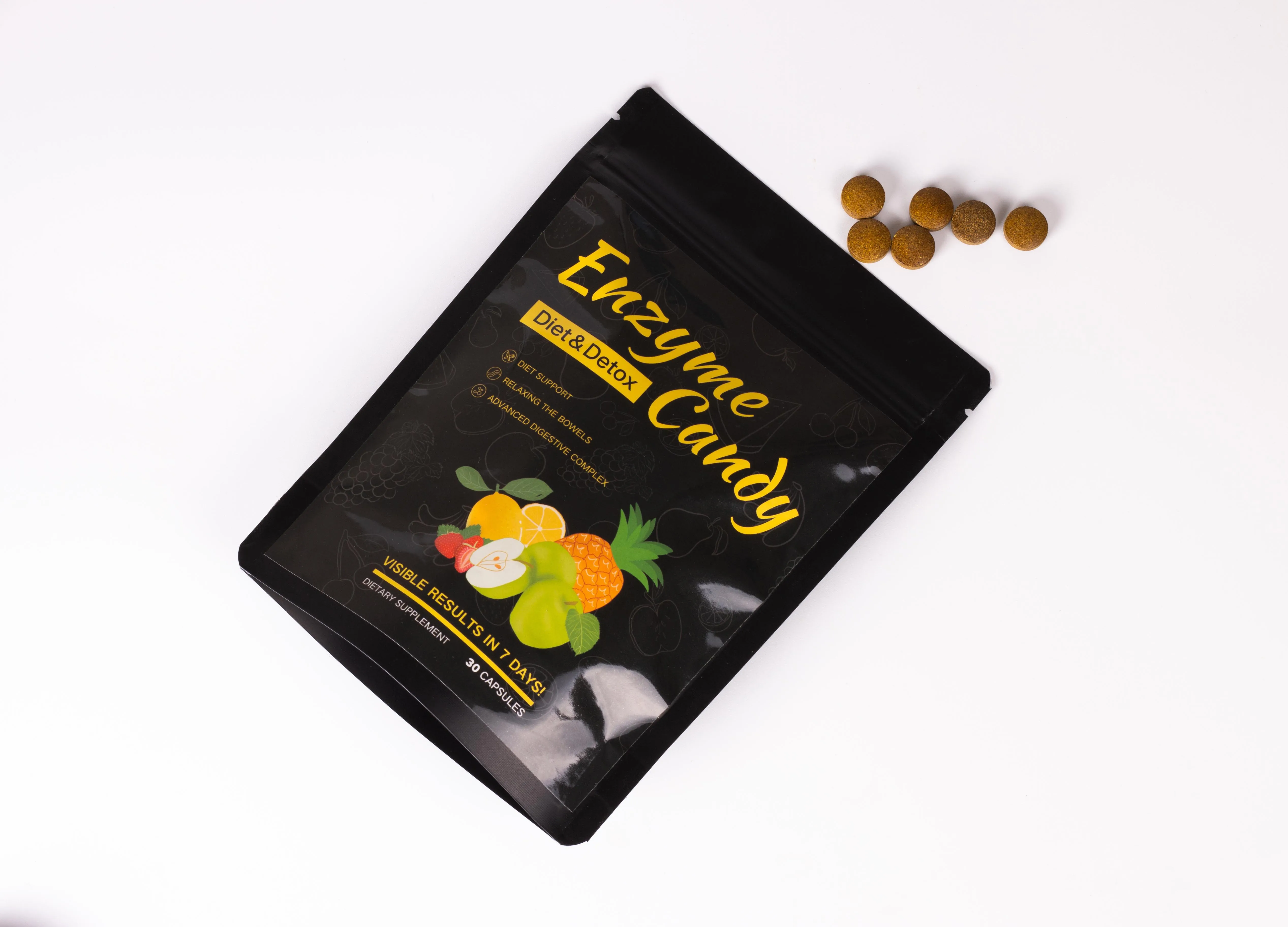 
Wholesales Healthcare Plant Extract Enzyme Candy Fat Reduce Enzyme Powder Natural Slimming Fruit And Vegetable Enzyme Tablets 