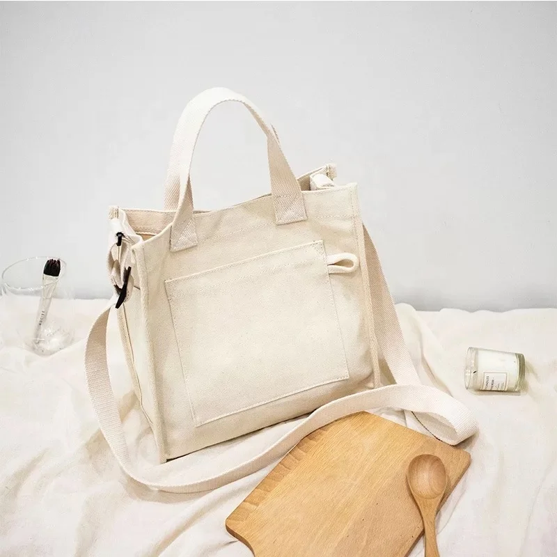 Customized logo Shoulder bag blank Mini Luxury shoulder canvas messenger bag tote for women Ladies