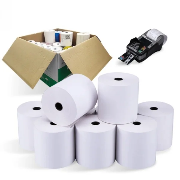 TThermal Paper Rolls 55mm Width POS Thermal Paper 80x80 Cash Register Paper Roll