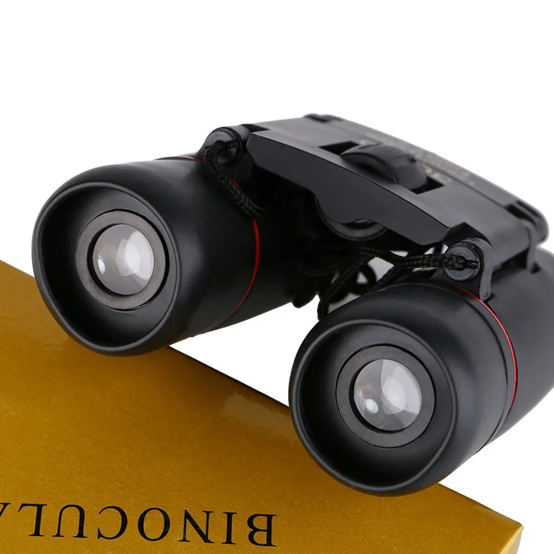 30x60 Long rangge Day Night Vision Red Film Binoculars Compact Folding Waterproof Mini Portable Telescope kids Binoculars