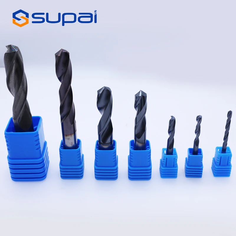 SUPAL Solid Carbide Tungsten Steel Industrial Sharpener Drill Bits End Mills For Milling Cutter For Metal Wood TiSiN Endmill