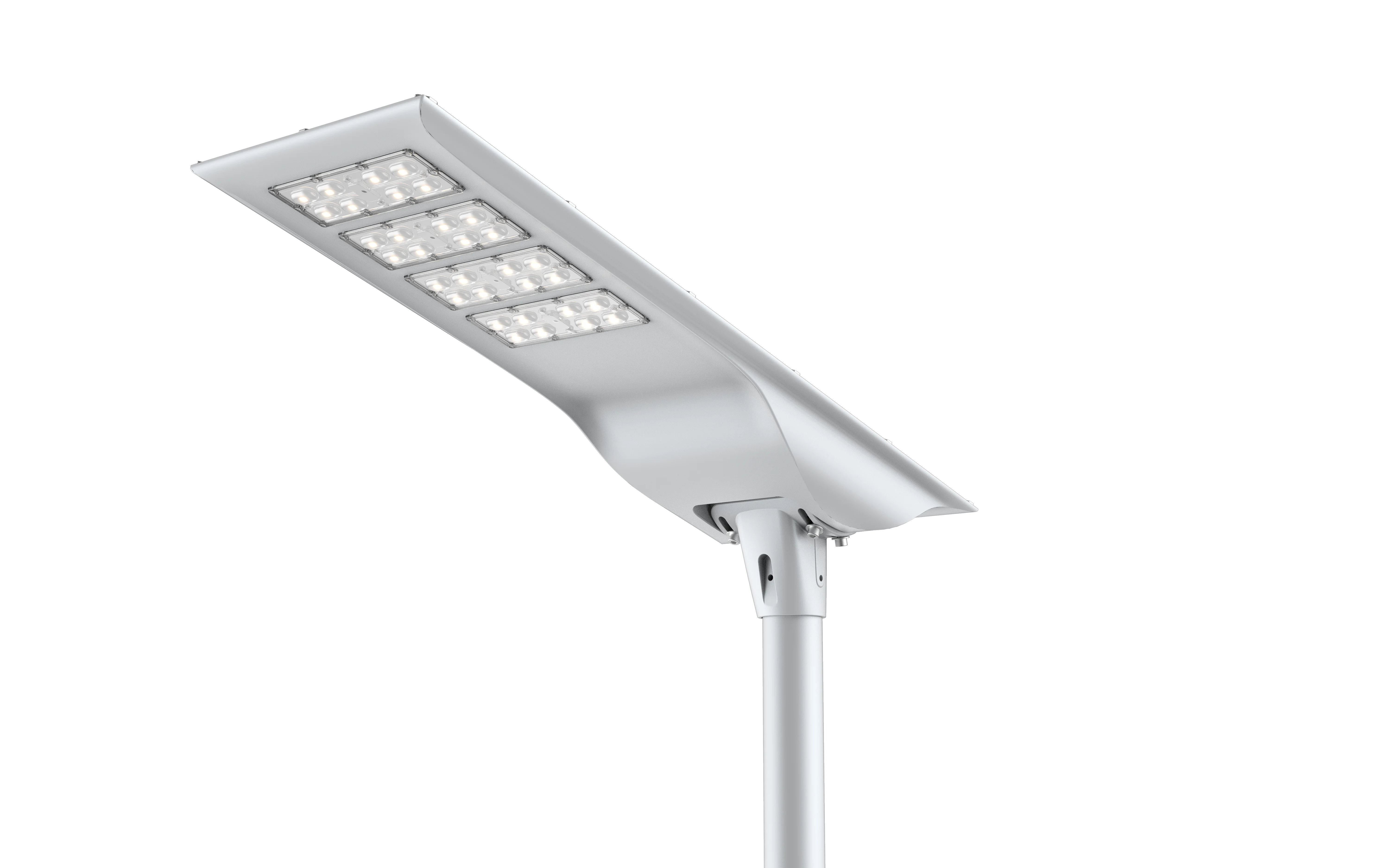 Guohui Solar street lights GH-LKF series outdoor road lighting  20W 30W 40W All In One  with MPPT contrloller LiFePo4 battery