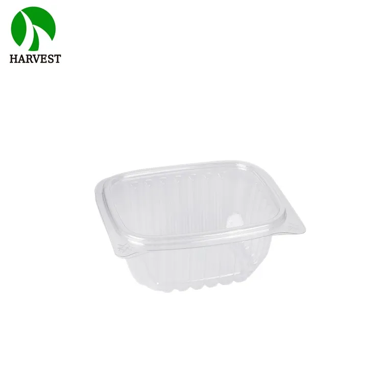 HC Hinged Clamshell PET disposable plastic salad transparent box container bowl