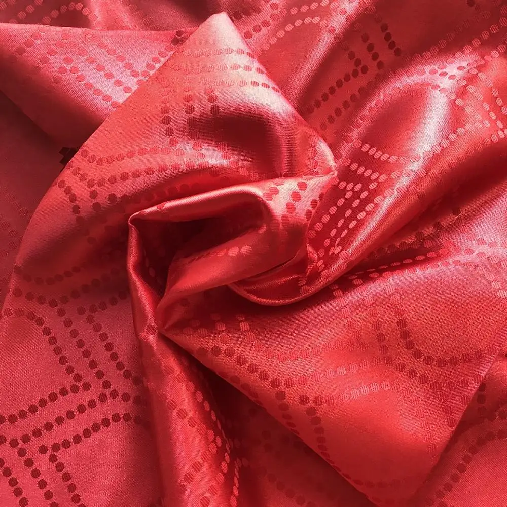 100% полиэстер, тканая жаккардовая атласная ткань для подкладки 75D * 150D