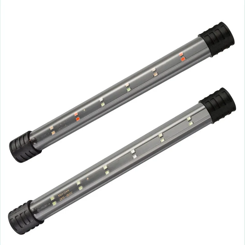 Factory wholesale T4 double row LED fish tank lamp lighting diving lamp colorful brightening aquarium lamp e-commerce