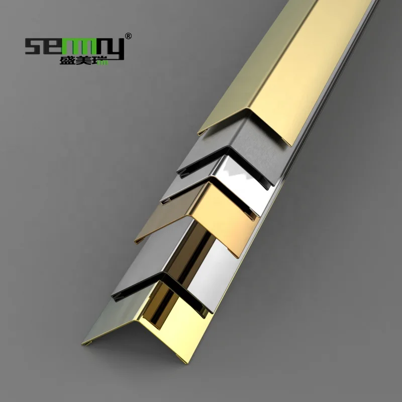 Tile Accessories Stainless Steel Tile Trim For Wall Floor Furniture Decoration  Ceramic Tile Profiles