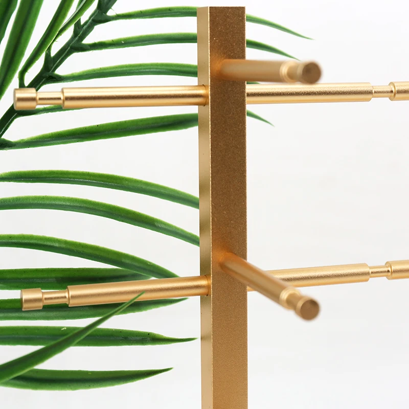 Customized fashionable metal eyewear display sunglasses counter stand for optical shop