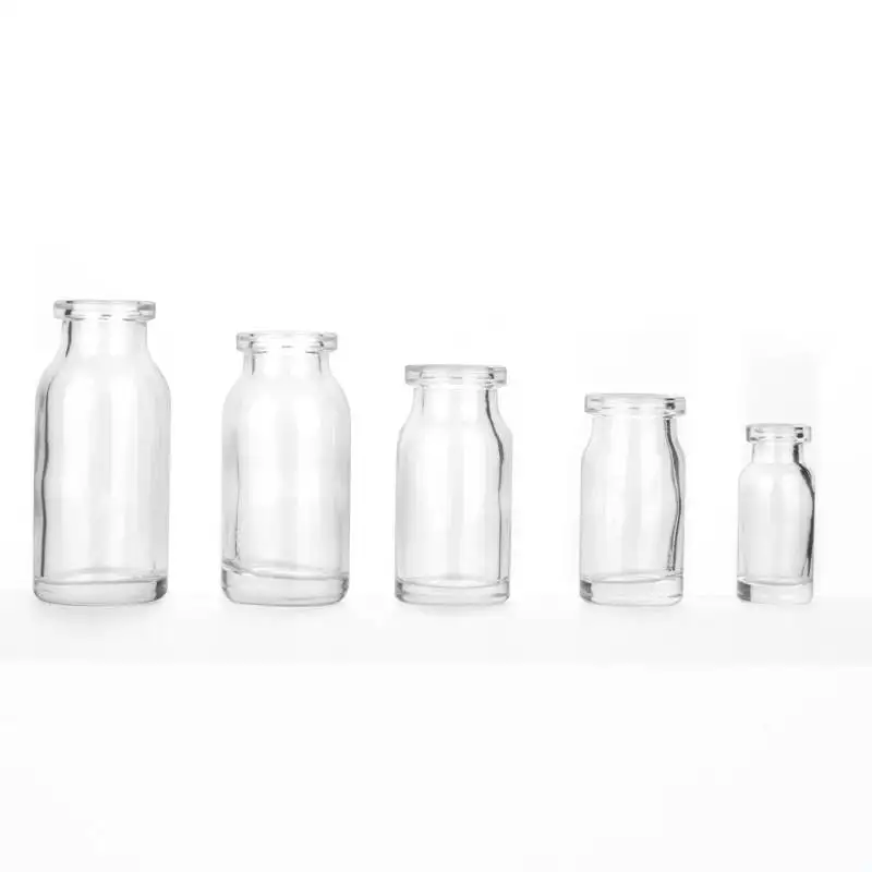Small Freeze Dried Powder Moulded Glass Vial Bottle 2ml 5ml 7ml 8ml 10ml 12ml 15ml for Injection Medicine Beauty Salon