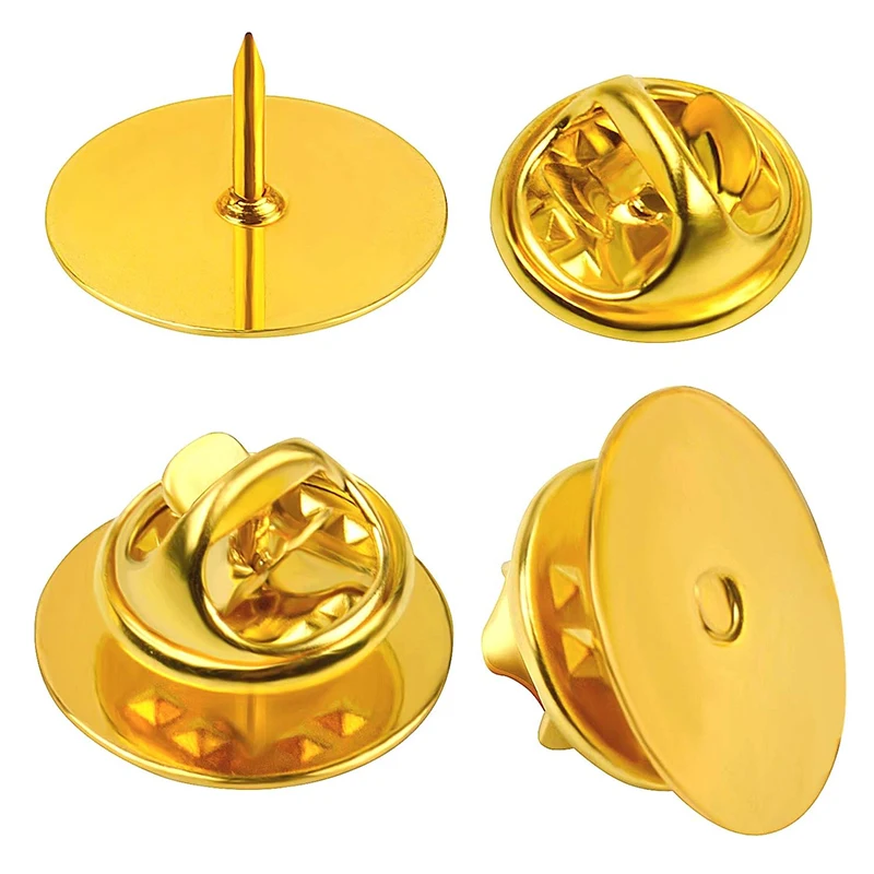 Manufacturer Custom Design Round Square Rectangle Logo Gold Metal Button Blank Sublimation Lapel Pins Badge